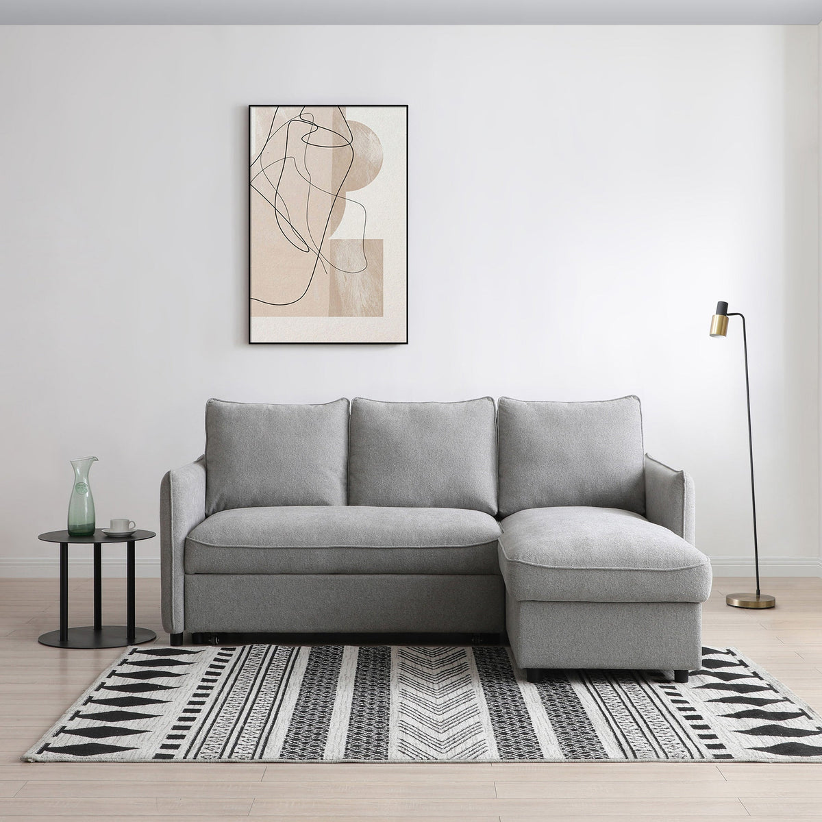 Keya Boucle Pop Up Chaise Sofa Bed from Roseland Furniture