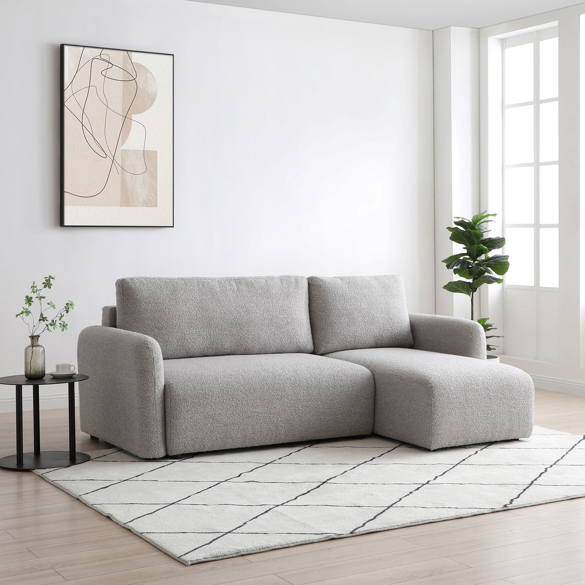 Marla Soft Boucle Chaise Sofabed from Roseland Furniture
