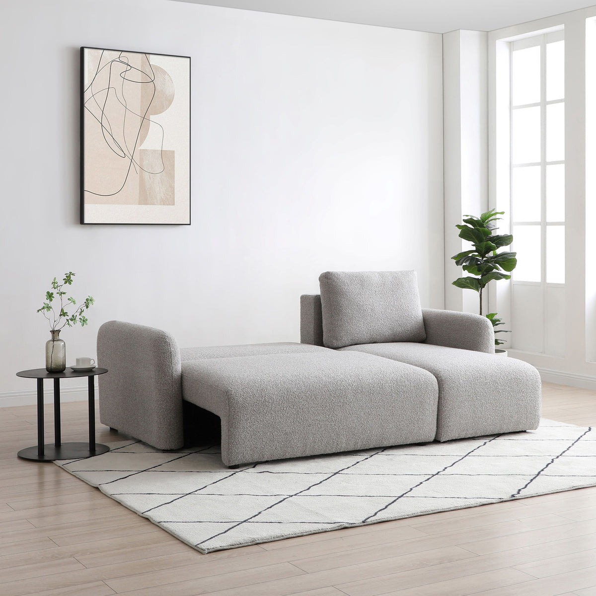 Marla Soft Boucle Chaise Sofabed from Roseland Furniture