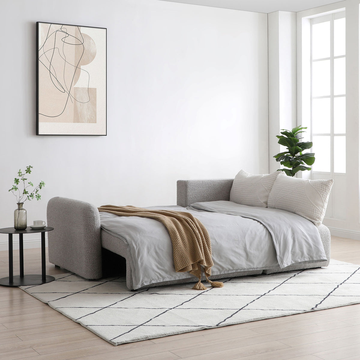 Marla Soft Boucle Chaise Sofabed from Roseland Furniture