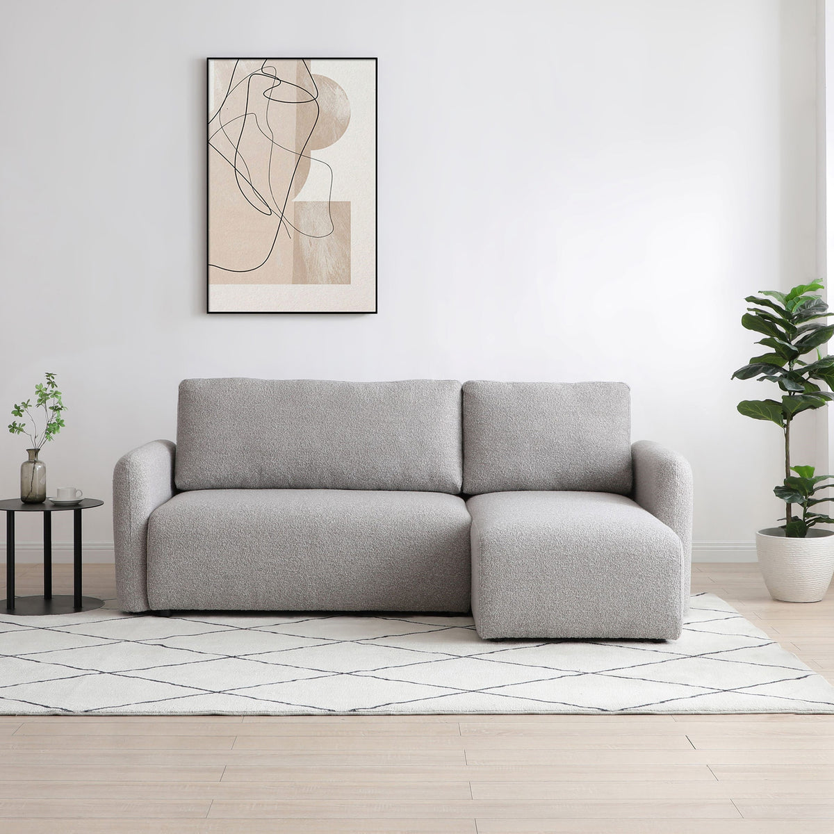 Marla Soft Boucle Chaise Sofabed from Roseland Furniture