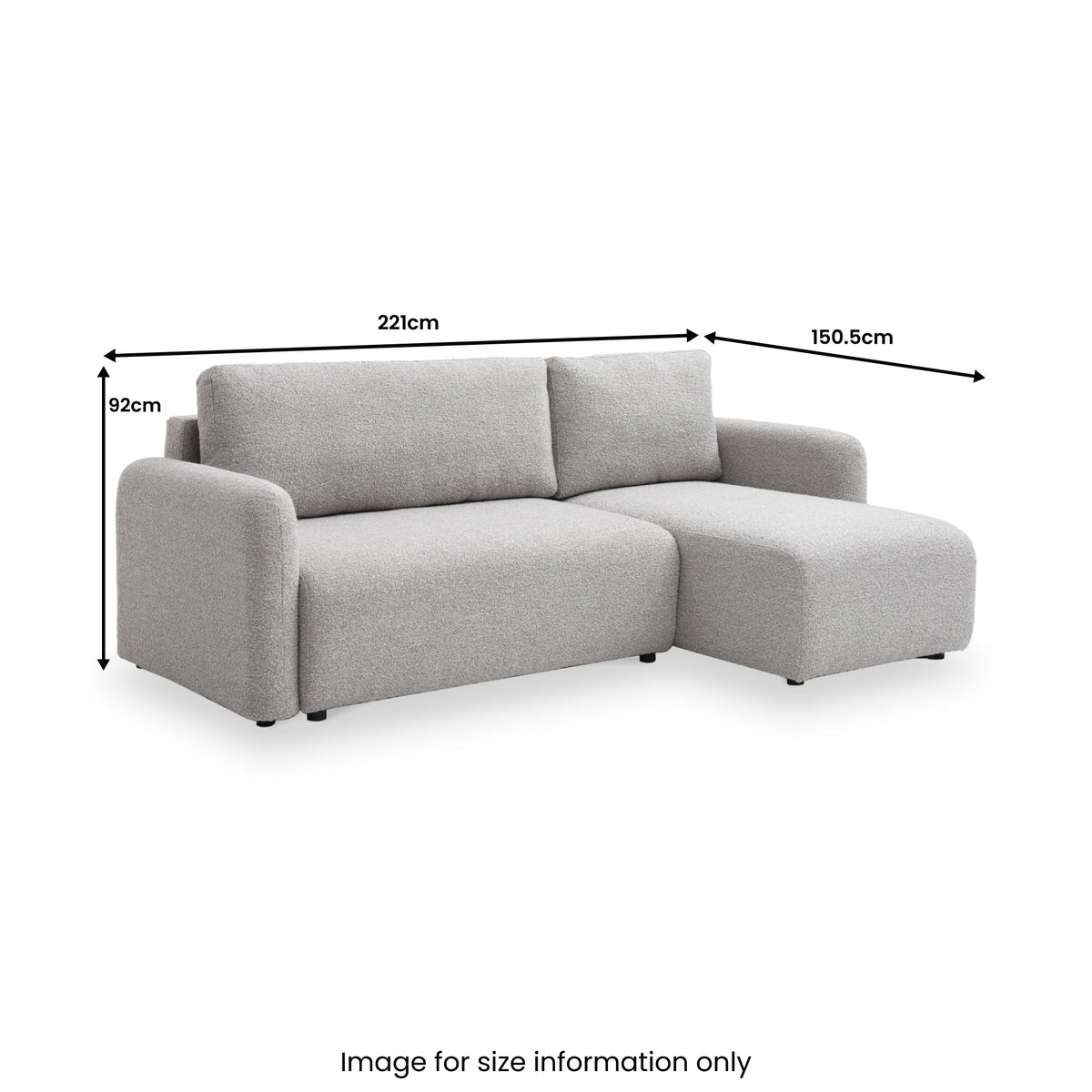 Marla Soft Boucle Chaise Sofabed from Roseland Furniture