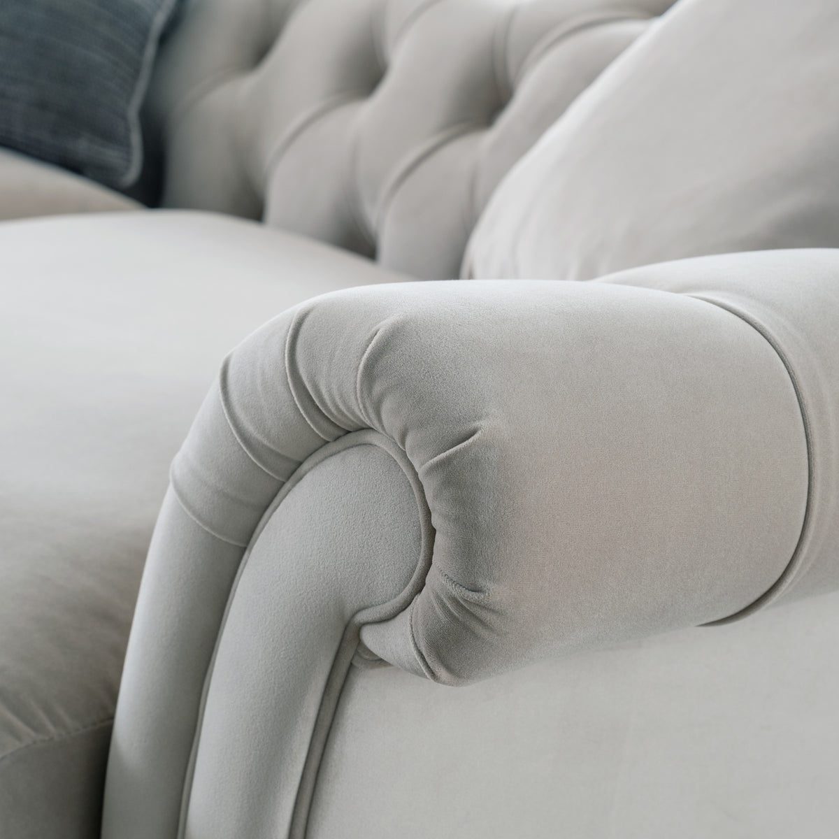 Balmoral Chalk Velvet Chesterfield 2 Seater Sofa