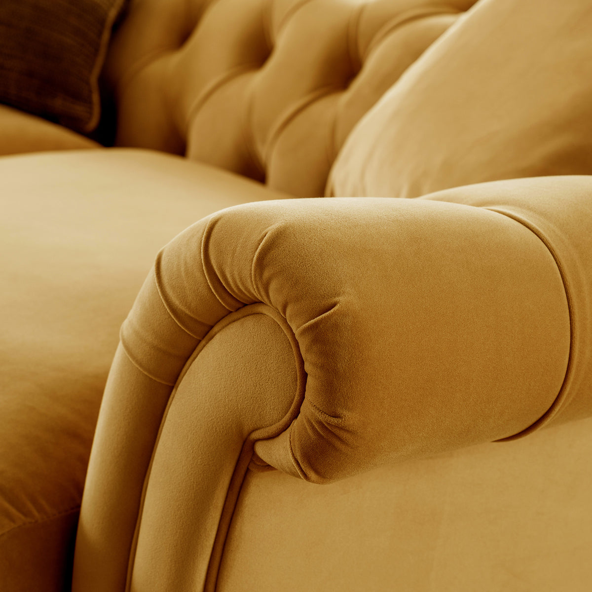 Balmoral Ochre Velvet Chesterfield 2 Seater Sofa