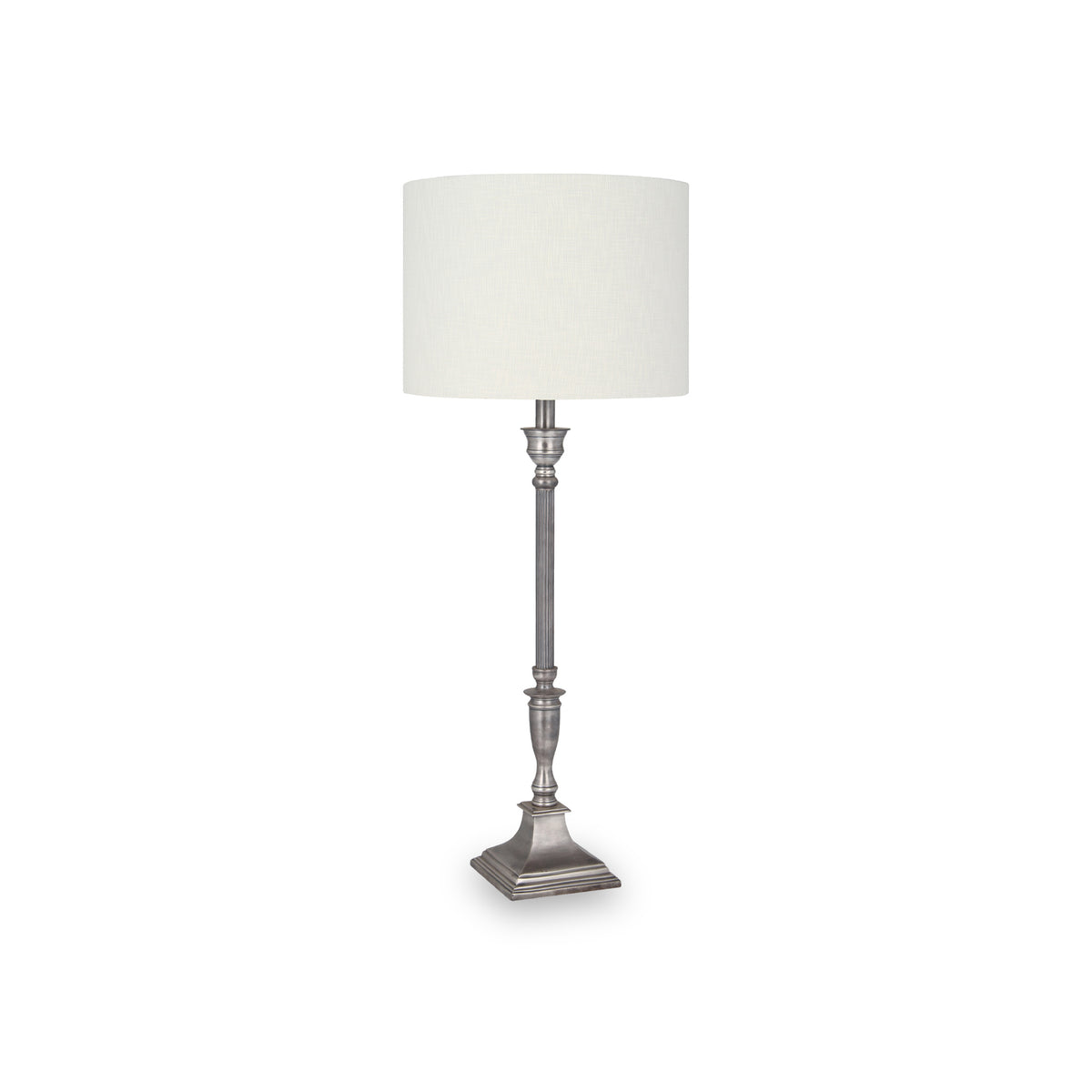 Canterbury Antique Silver Metal Table Lamp from Roseland Furniture