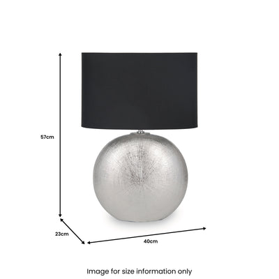 Alpha Silver Textured Ceramic Table Lamp
