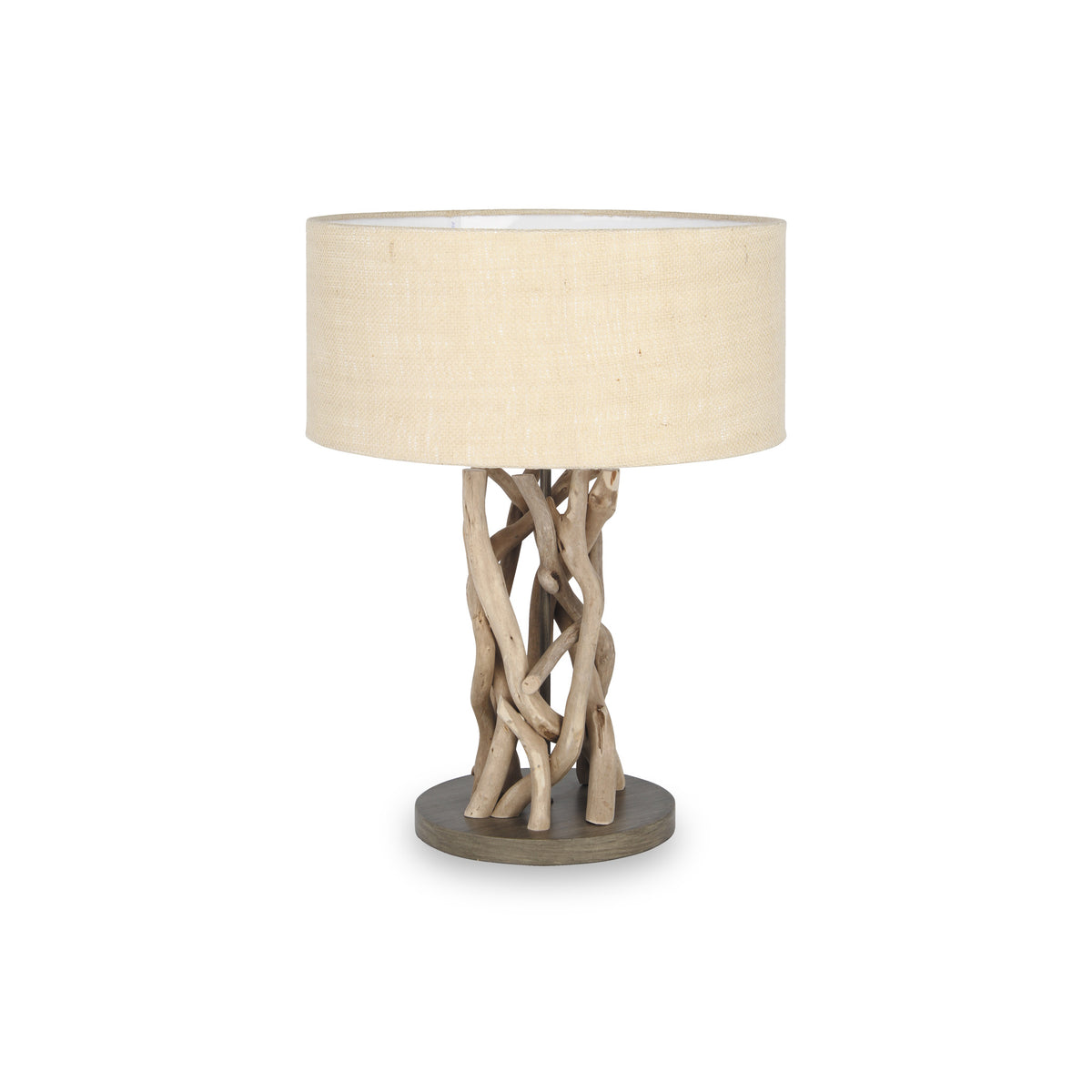 Derna Driftwood and Natural Jute Table Lamp from Roseland Furniture