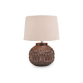 Anneli Bronze Aztec Texture Ceramic Table Lamp from Roseland Furniture