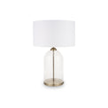 Cloche Clear Glass and Antique Brass Table Lamp from Roseland Furniture