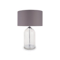 Cloche Clear Glass and Silver Table Lamp from Roseland Furniture