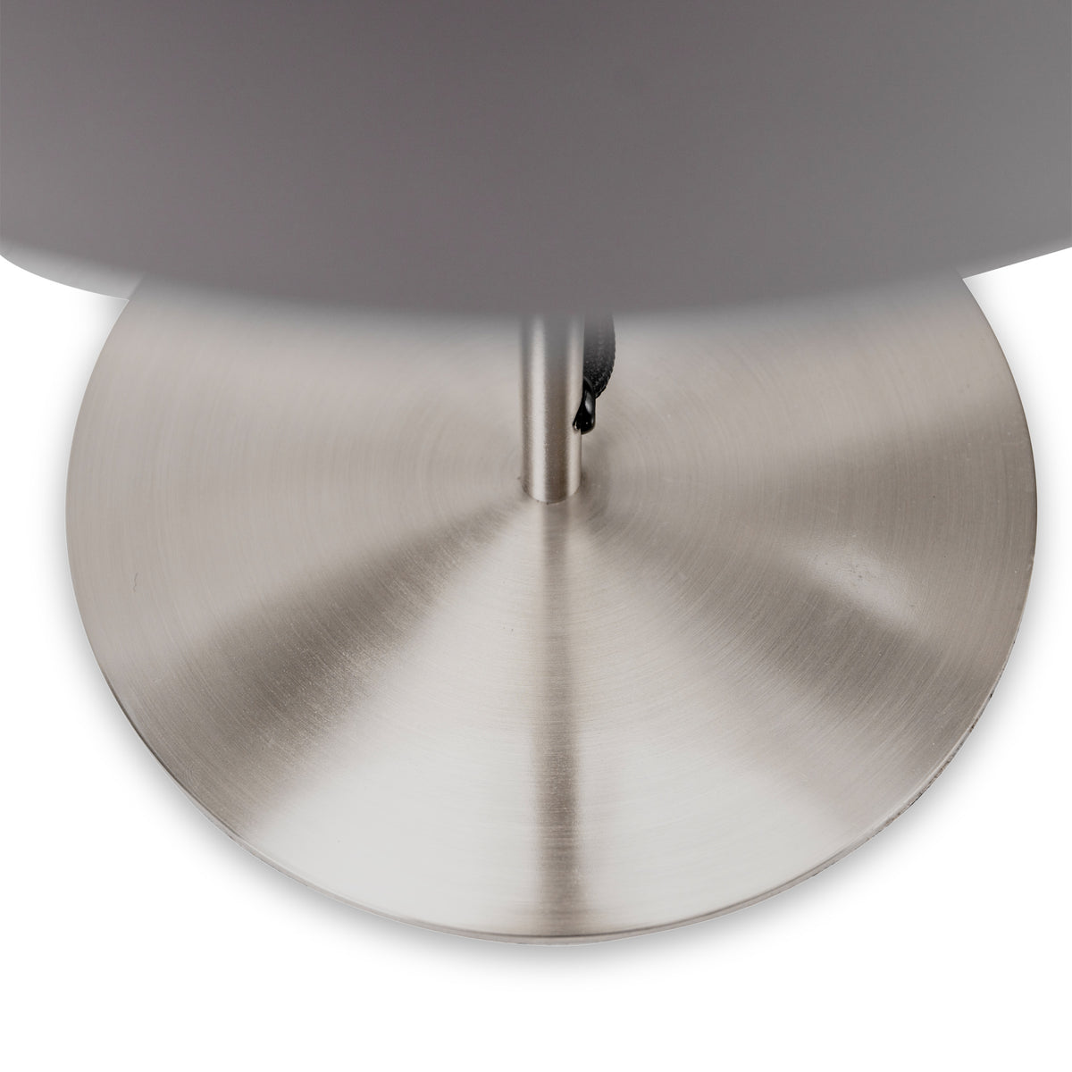 Elin Brushed Silver & Steel Grey Table Lamp