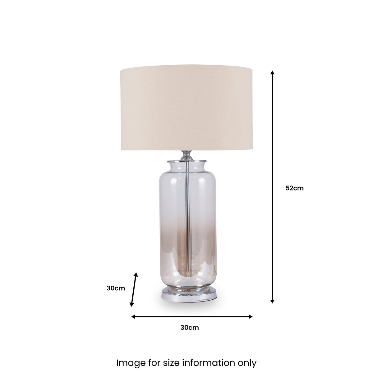 Vivienne Lustre Ombre Glass Table Lamp from Roseland Furniture