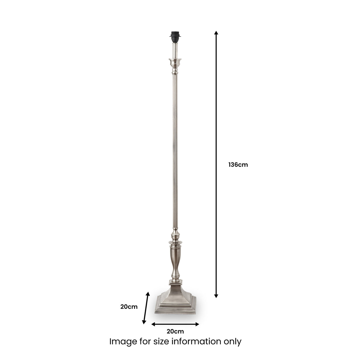 Canterbury Antique Silver Floor Lamp from Roseland Furniture