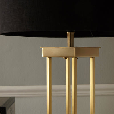 Langston Satin Brass Metal 4 Post Floor Lamp