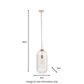 Dania French Gold Metal Wire Tall Pendant