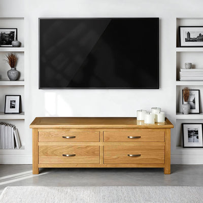London Oak Large Smart TV Stand