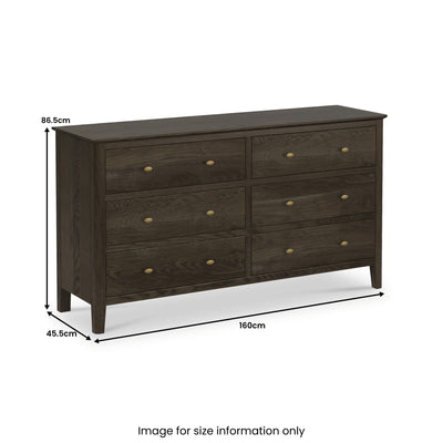 Norburn Oak 6 Drawer Chest of Drawers