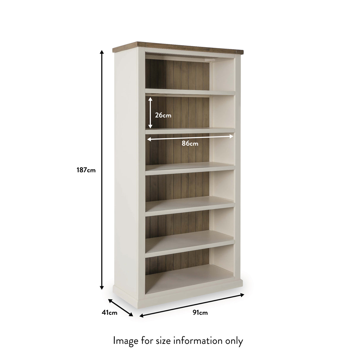Hove Ivory Large Bookcase