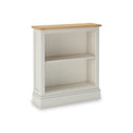 Bude Ivory Low Bookcase with Painted Shelves