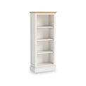 Bude Ivory Slim Bookcase with Painted Shelves