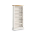 Bude Ivory Large Bookcase with Painted Shelves