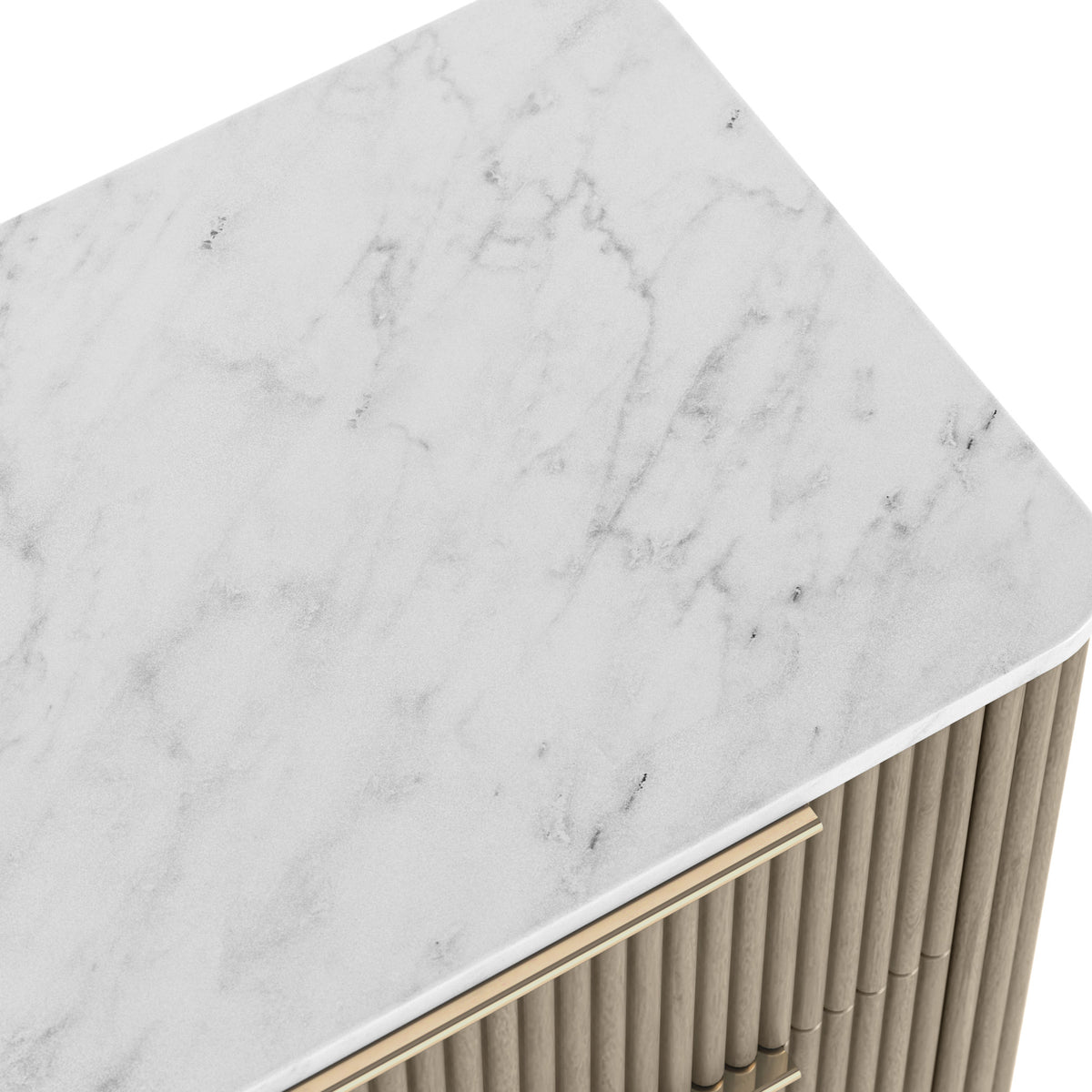 Amelie Grey Fluted 6 Drawer Chest by Roseland Furniture