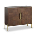 Moira Oak 2 Door Small Sideboard Cabinet from Roseland Furniture