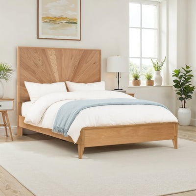 Sunburst Oak Bed Frame