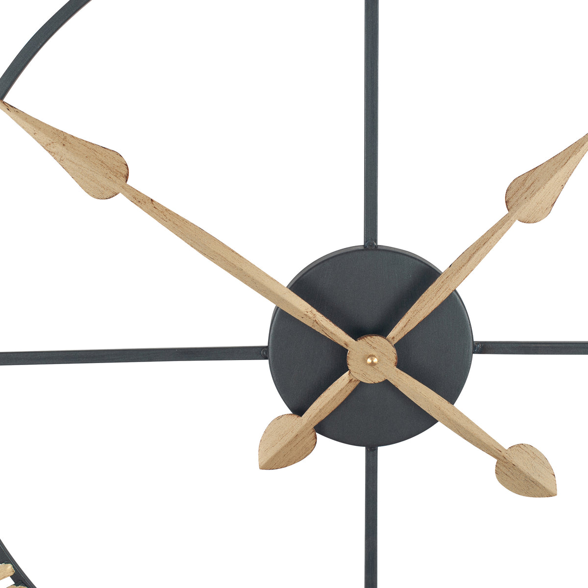 Antique Bronze & Gold Metal Round Wall Clock
