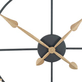 Antique Bronze & Gold Metal Round Wall Clock