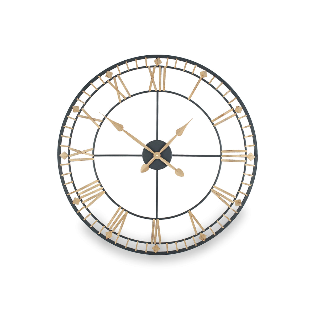 Antique Bronze & Gold Metal Round Wall Clock from Roseland Furniture