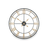Antique Bronze & Gold Metal Round Wall Clock from Roseland Furniture