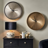 Brushed Nickel Round Wall Clock