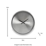 Brushed Nickel Round Wall Clock from Roseland Furniture