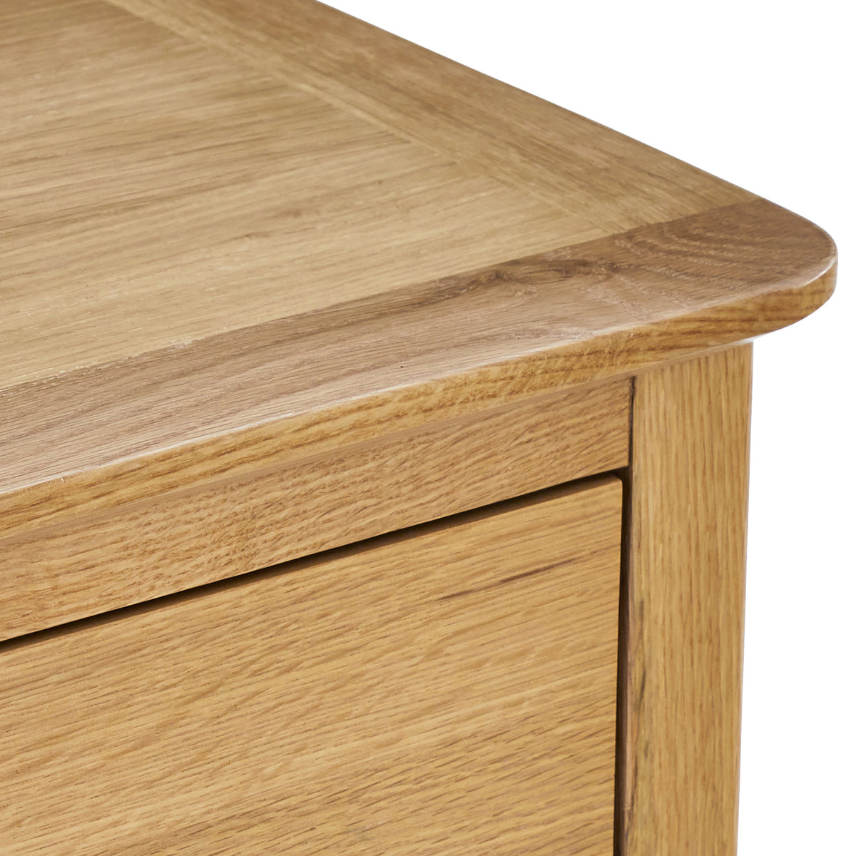 Saxon Oak 2 Drawer Narrow Bedside by Roseland Furniture