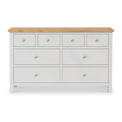 Farrow XL Grey 8 Drawer Wide Chest from Roseland Furniture
