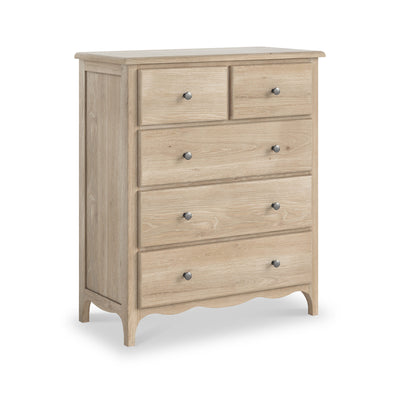 Celine Washed Oak 2 Over 3 Drawer Chest