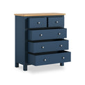 Farrow XL Navy Blue 2 Over 3 Chest Of Drawers from Roseland Furniture