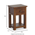 Duchy Acacia 1 Drawer Bedside from Roseland Furniture