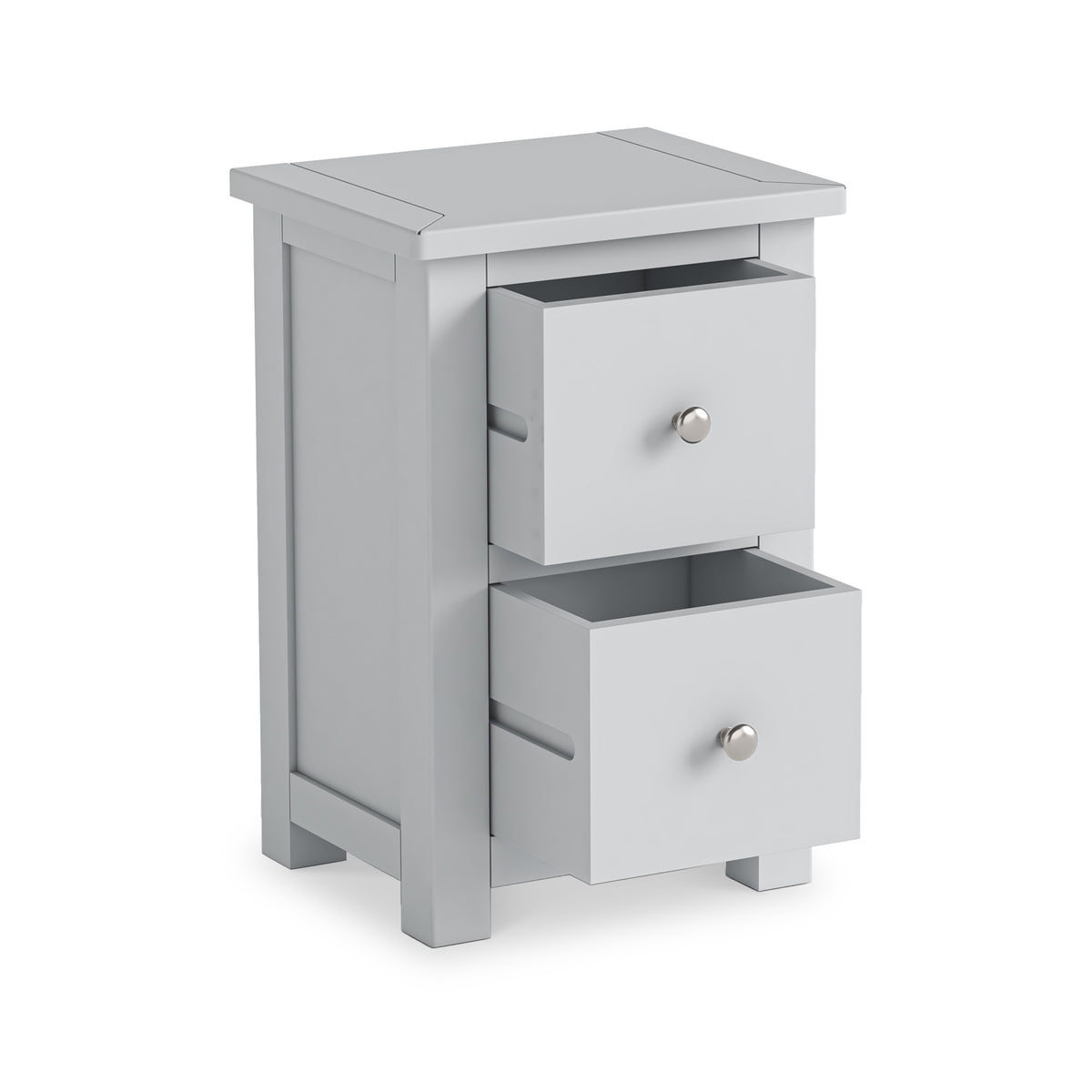 Duchy Inox Grey 2 Drawer Nightstand