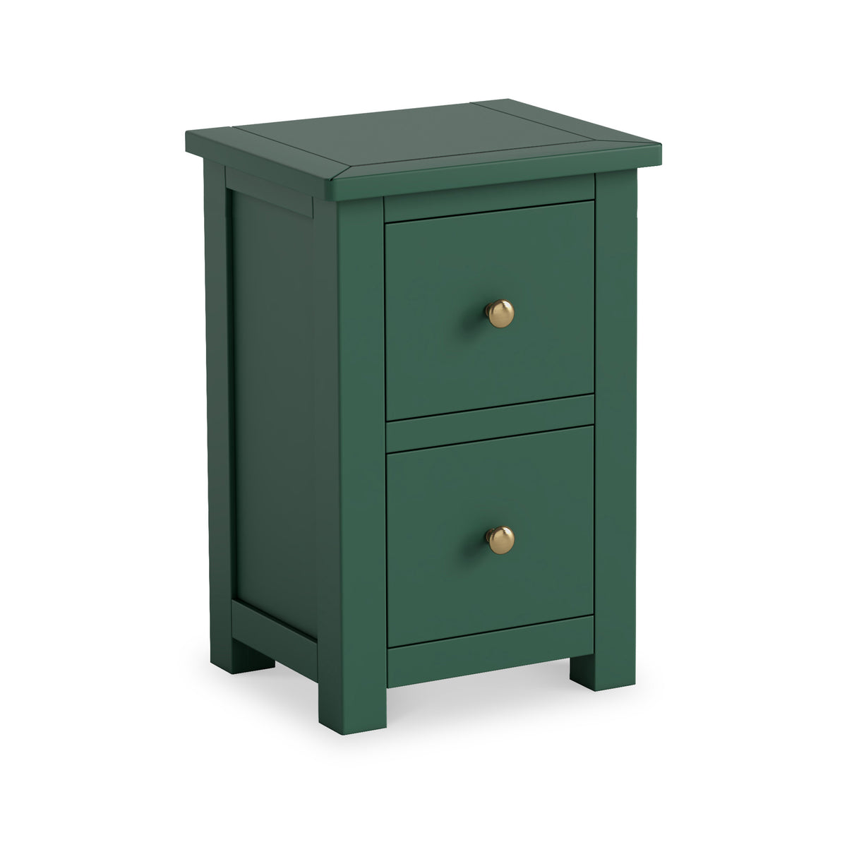 Duchy Puck Green 2 Drawer Bedside Table from Roseland Furniture