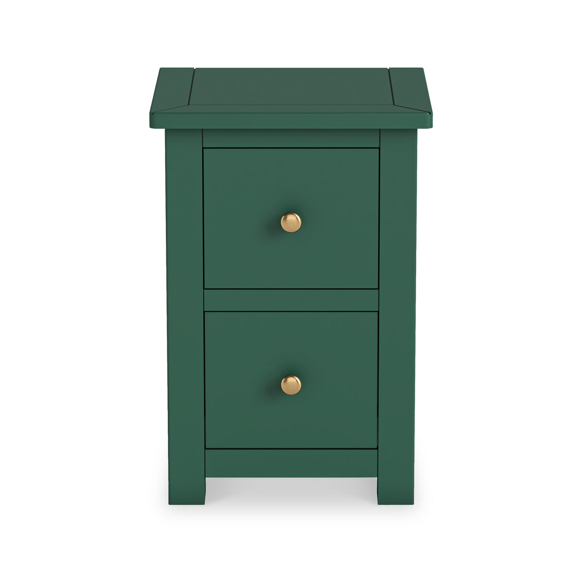 Duchy Puck Green 2 Drawer Bedside Cabinet