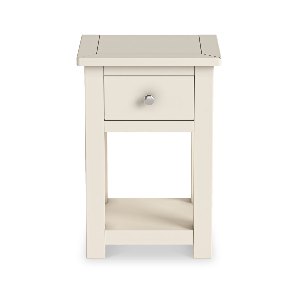 Duchy Linen Cream 1 Drawer Bedside cabinet
