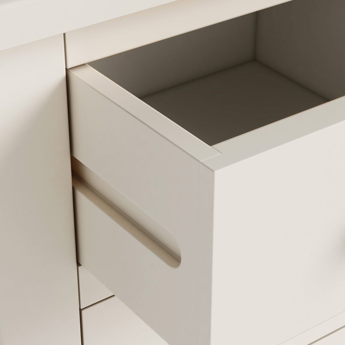 Duchy Linen Cream 2 Drawer Bedside Table