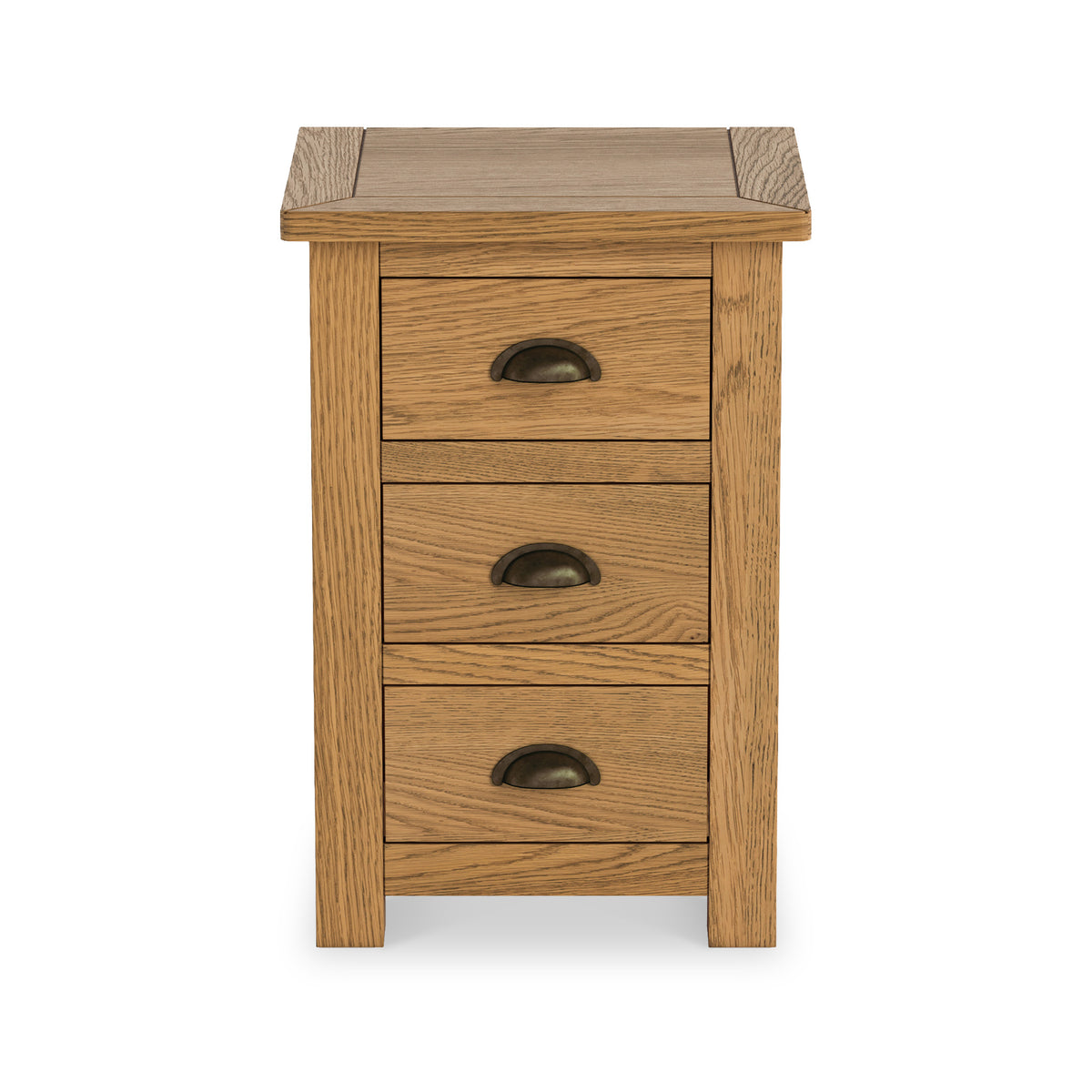 Duchy Waxed Oak 3 Drawer Bedside Cabinet