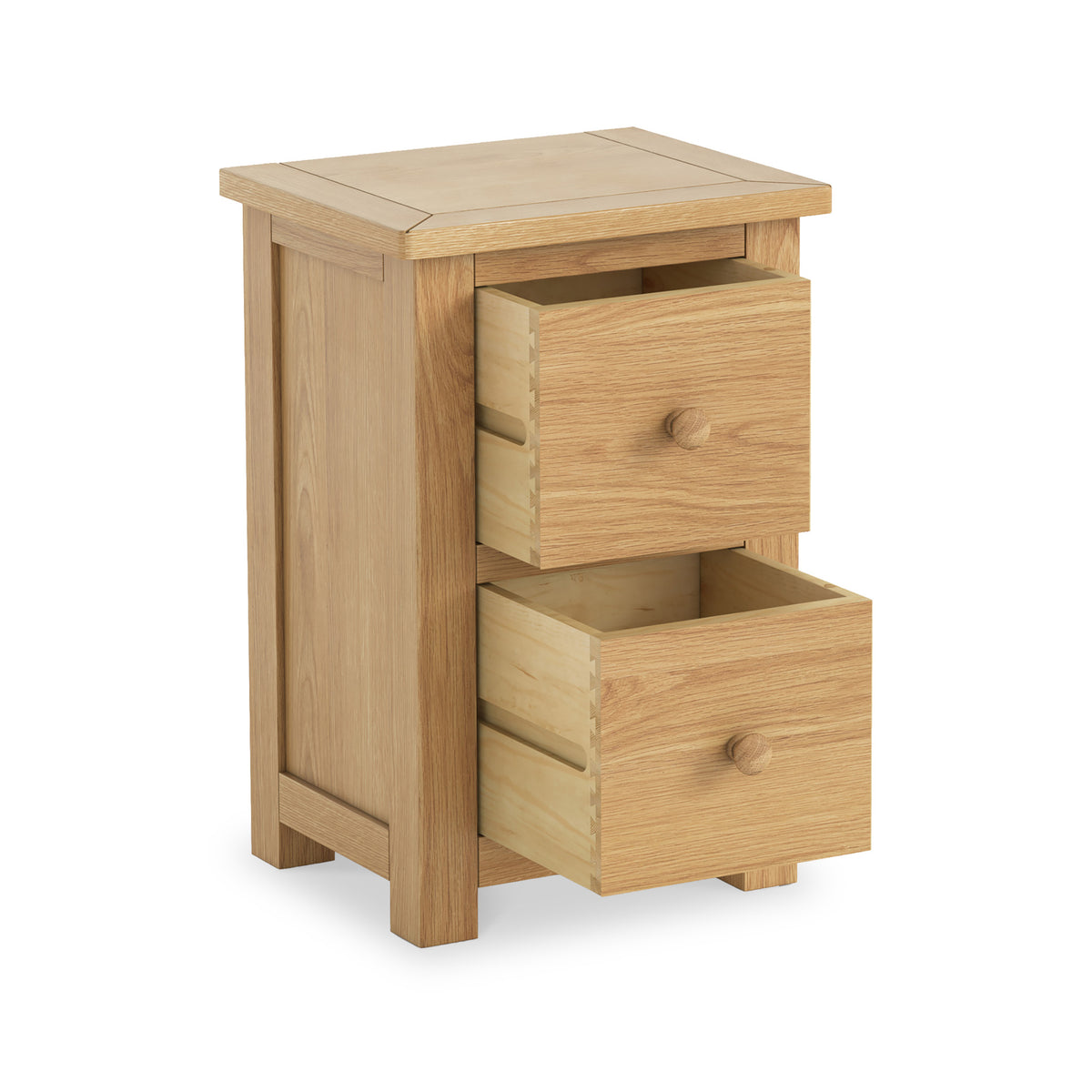 Duchy Oak Slim 2 Drawer Nightstand