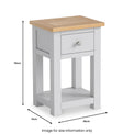 Duchy 1 Drawer Bedside Table with Oak Top from Roseland Furniture