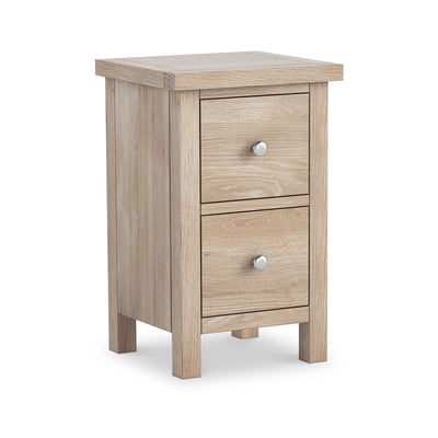 Farrow Washed Oak Slim Bedside Table