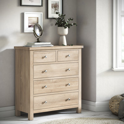 Farrow Washed Oak 2 Over 3 Chest Of Drawers