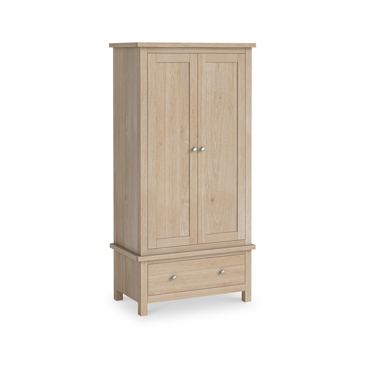 Farrow Oak Double Wardrobe with Drawers from Roseland Furniture